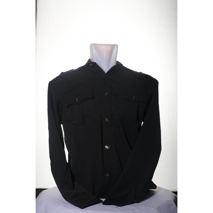 Seragam Seragam Pdl Safari Lengan Panjang Hitam|Seragam Safari Satpam Security