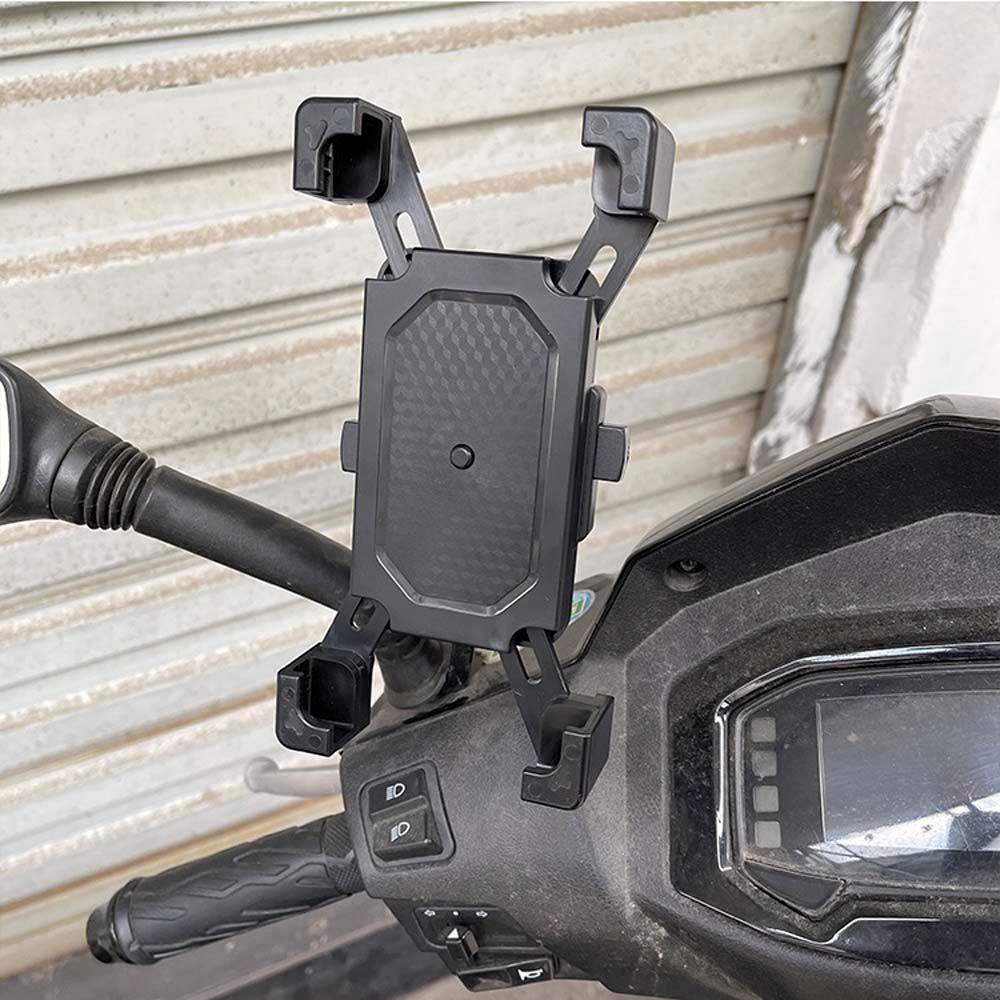 Lanfy Dudukan Ponsel Sepeda Shockproof Anti Jatuh Cakar Empat Dudukan Motor Skuter 360lihat Naik bracket Sepeda