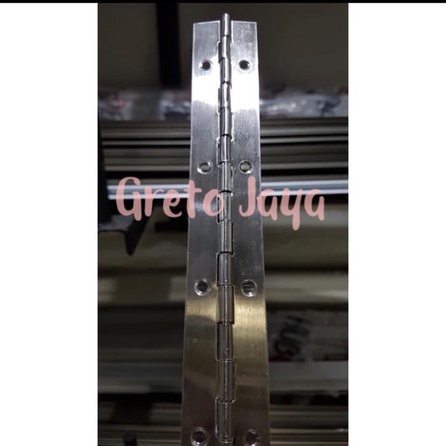 ( 1 Rol German ) Engsel Piano Harmonika Lemari Panjang Jerman Stainless Stenlis Stainles Asli