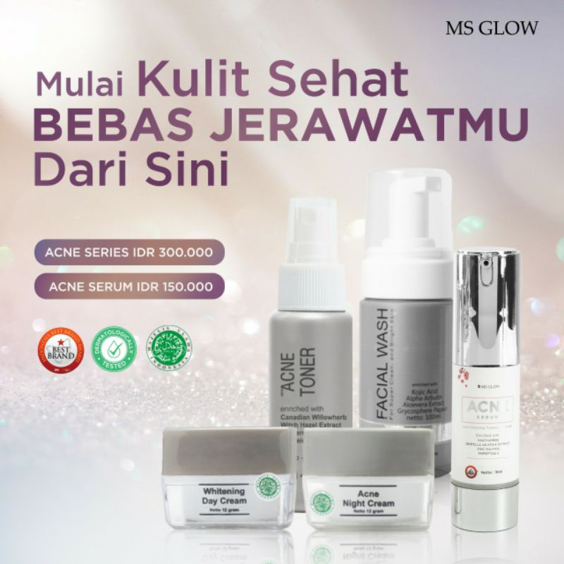 CREAM ECER BY MS GLOW/PAKET WAJAH BY MS GLOW