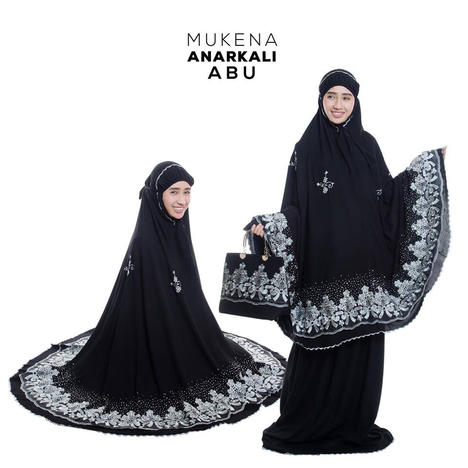 Grosir Mukena Batik Hitam Anarkali
