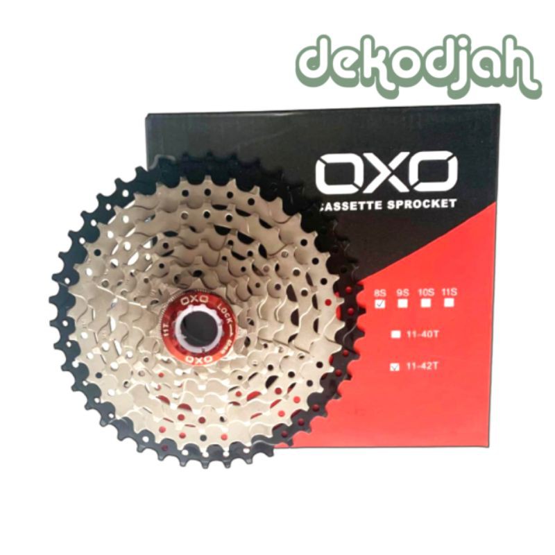 SPROCKET CASETTE / FREEWHEEL MULTISPEED OXO 8 SPEED 11-42T SLOP
