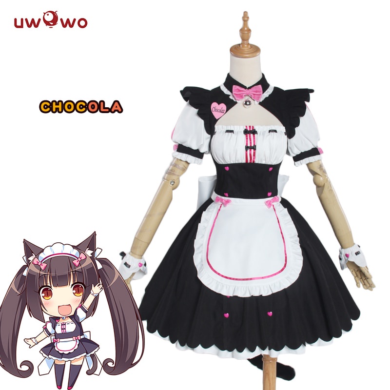 PREORDER UWOWO NEKOPARA Cosplay Chocola Maid Dress Costume Anime Game Chocola Vanilla Cat Neko Girl 