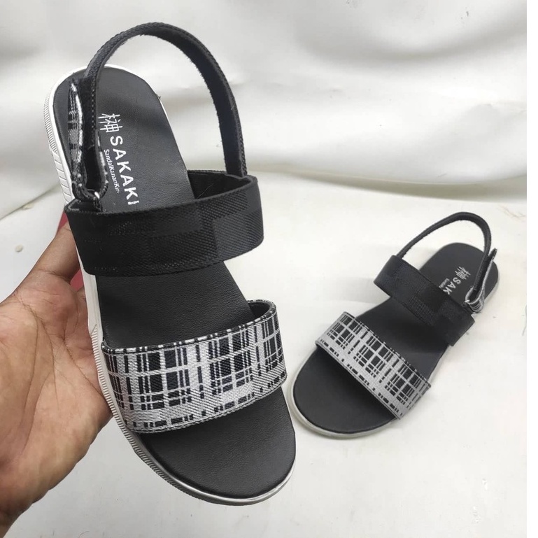 SAKAKI Sandal Tali Wanita Terbaru Sandal korea Style Sendal Perempuan