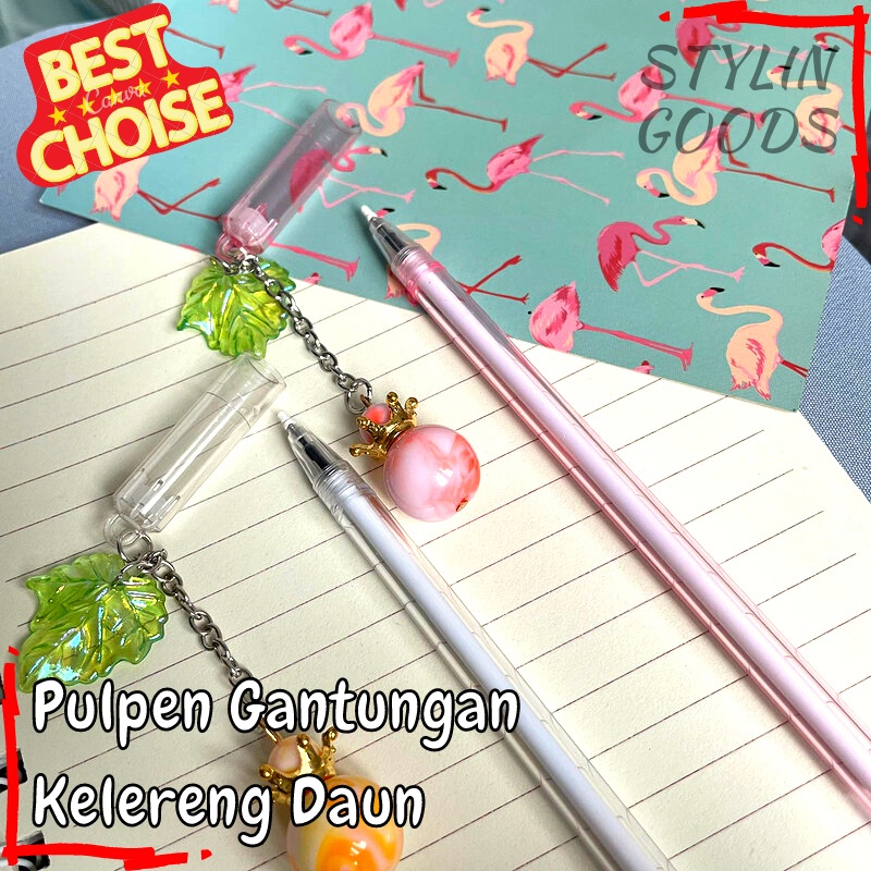 

PULPEN BOLPEN GANTUNGAN KELERENG CROWN MAHKOTA MARBLE GLITTER LUCU ISI WARNA LUCU PENA TERBARU READY GROSIR BISA COD