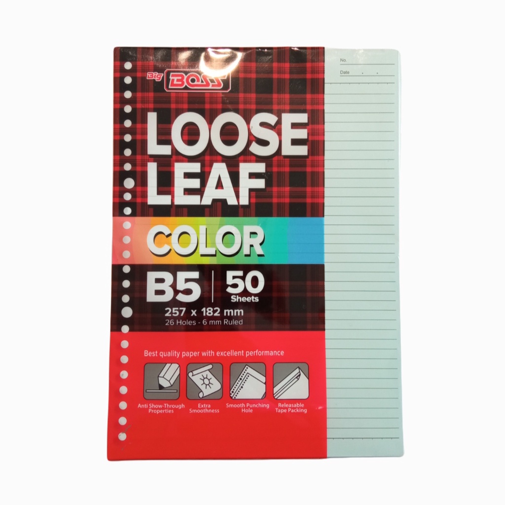 

Gramedia Yogya - Big Boss Loose Leaf B5 50 Lembar (Garis) Blue / Kurnia Agung