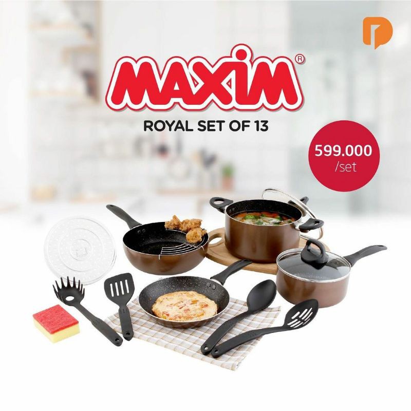 MAXIM ROYAL SET 13 Pcs Anti lengket