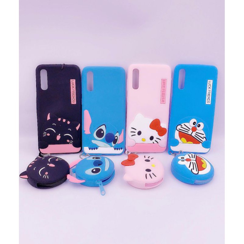 XIAOMI REDMI 5A/ REDMI 6A/ REDMI 7A/ CASE DISNEY BONEKA+GANTUNGAN DOMPET