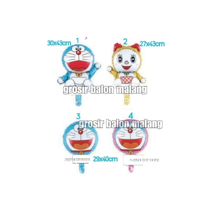 balon foil karakter kucing cat KEPALA doraemon dorami mini