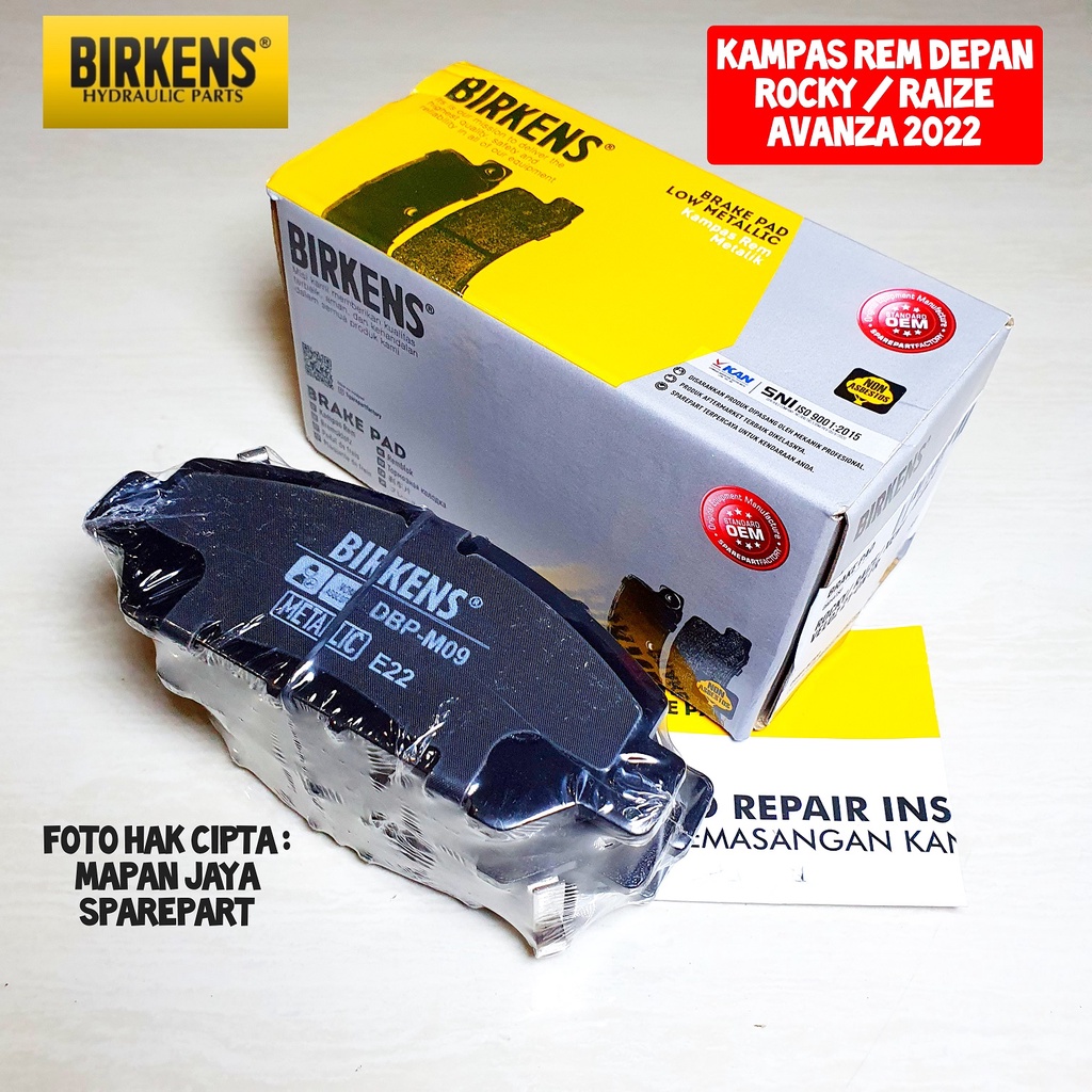 BRAKE PAD - KAMPAS REM DEPAN ROCKY / RAIZE / ALL NEW AVANZA 2022 BIRKENS