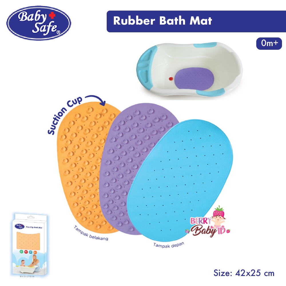 Baby Safe Rubber Bath Mat Karet Bak Mandi Bayi Alas Mandi Bayi 0m+ Berry Mart