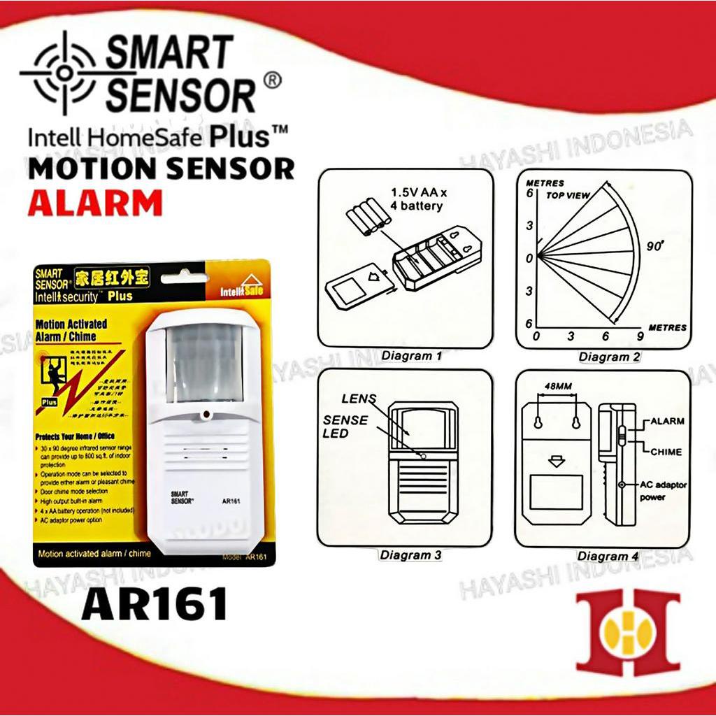 Sensor Gerak Suara Alarm Anti Maling Infrared Pintu Jendela