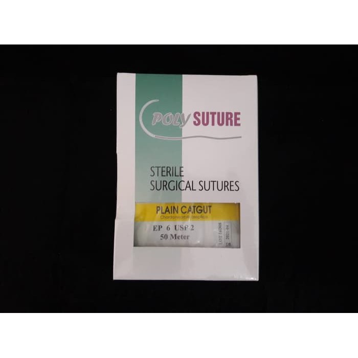 STERILE SURGICAL SUTURE CATGUT PLAIN 2 POLYSUTURE 50 METER | Shopee ...