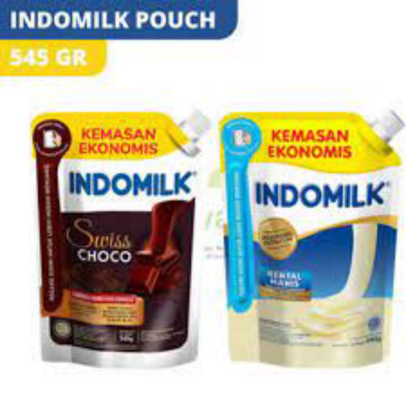 

Indomilk kkm putih/swis choco pouch 545g