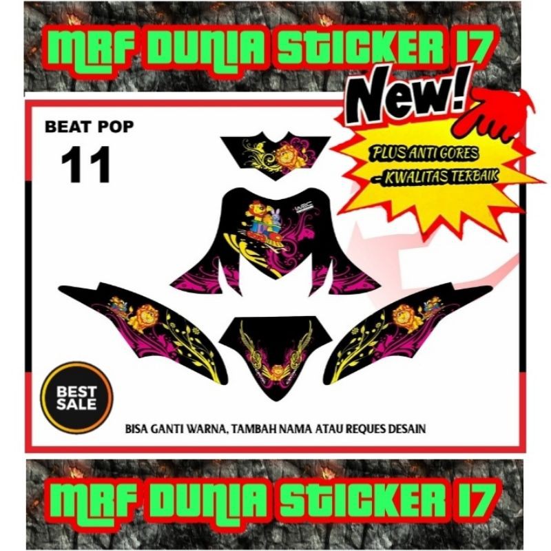 sticker dekal beat pop full body decal beat pop stiker  beat pop motor beat pop  full body 11