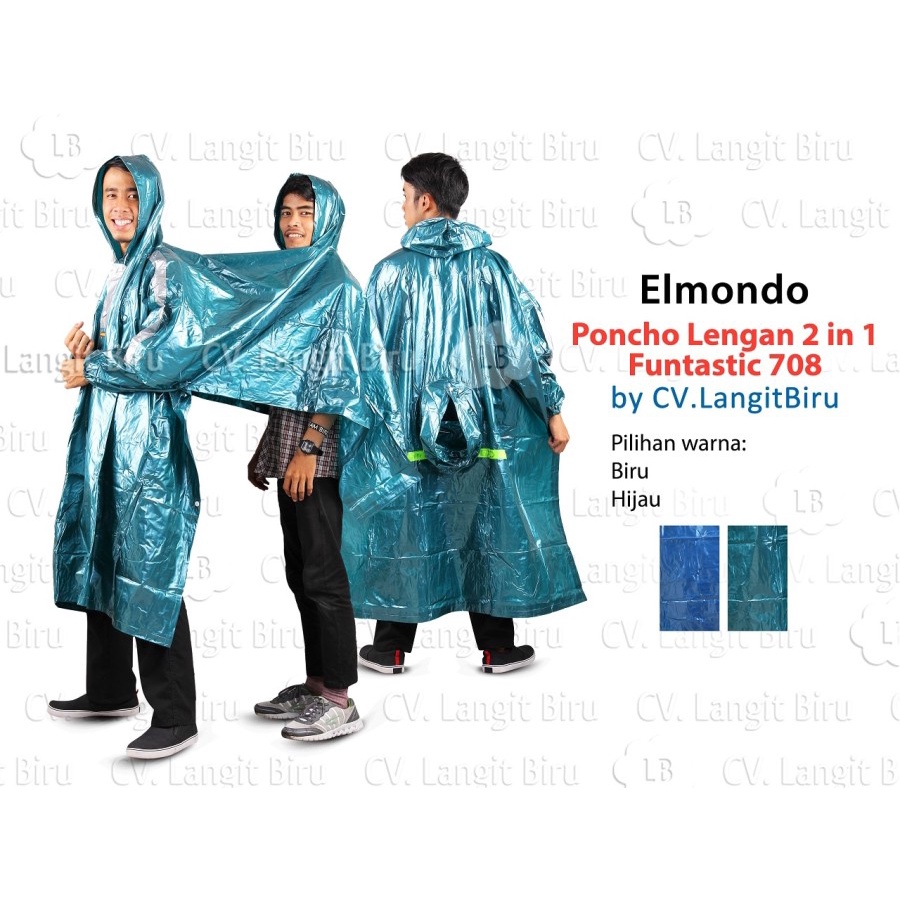 JAS HUJAN PONCHO 2in1 FUNTACTIC 708 - ELMONDO