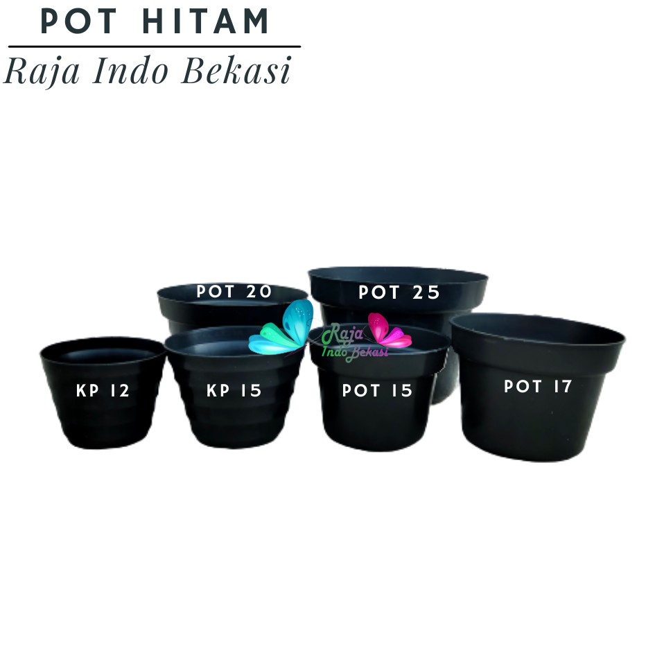 Pot Bunga 25 Hitam Pot Tanaman Pot 25 Cm Hitam Murah Grosir Termurah 12 15 17 20 25 30cm