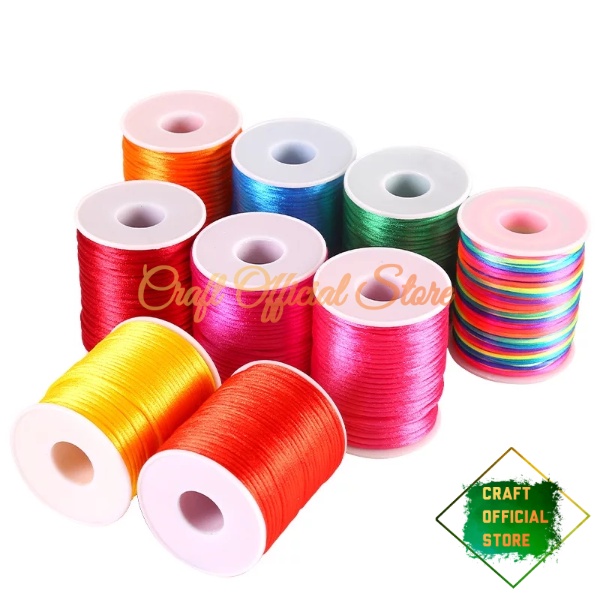 [ 10 Meter ] Tali Satin Simpul Cina 1mm 2mm Bahan Craft &amp; DIY