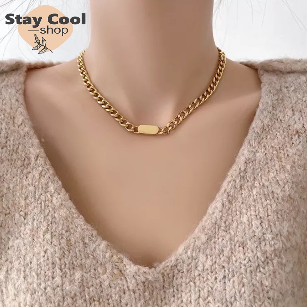 KALUNG WANITA BAHAN TITANIUM / AKSESORIS WANITA BAHAN TITANIUM / PERHIASAN FASHION BAHAN TITANIUM ♥ STAY COOL SHOP ♥