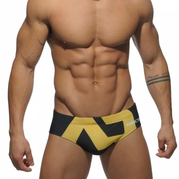 celana renang pria addicted swimwear white