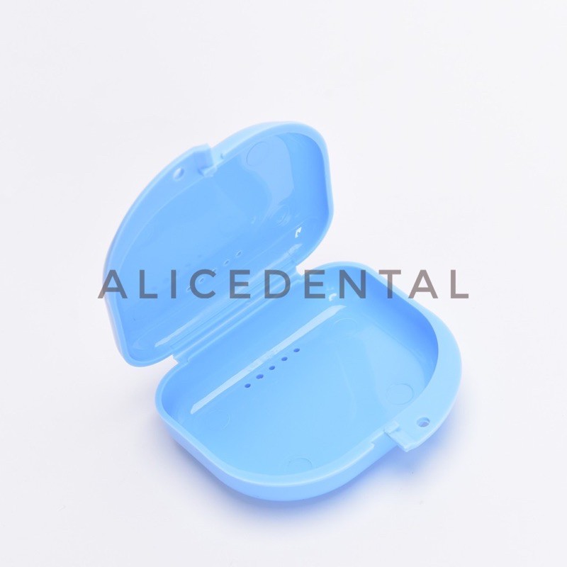 Denture box kotak prothesa protesa kotak gigi palsu tempat retainer behel ortho case mouth guard lubang