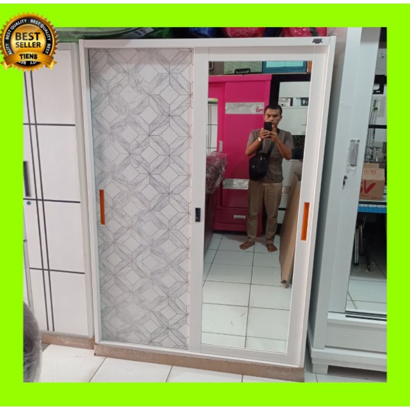 lemari besi 2 pintu sleding / lemari besi 2 pintu