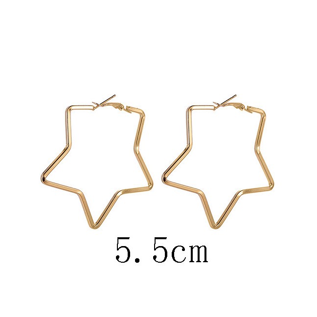 LRC Anting Tusuk Fashion  Star Shape Decorated E8726X