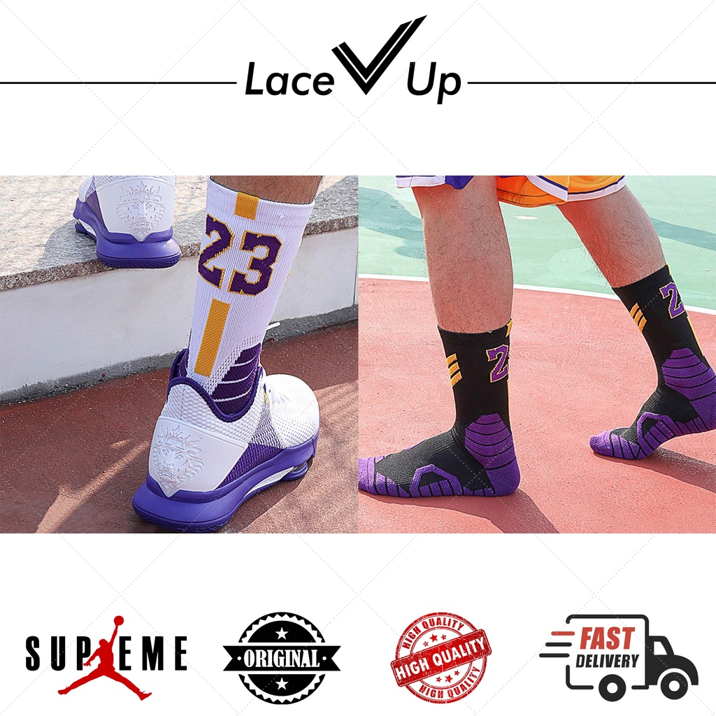 Kaos Kaki Basket | Sports Basketball Socks | Slip-Proof Thickened Heel