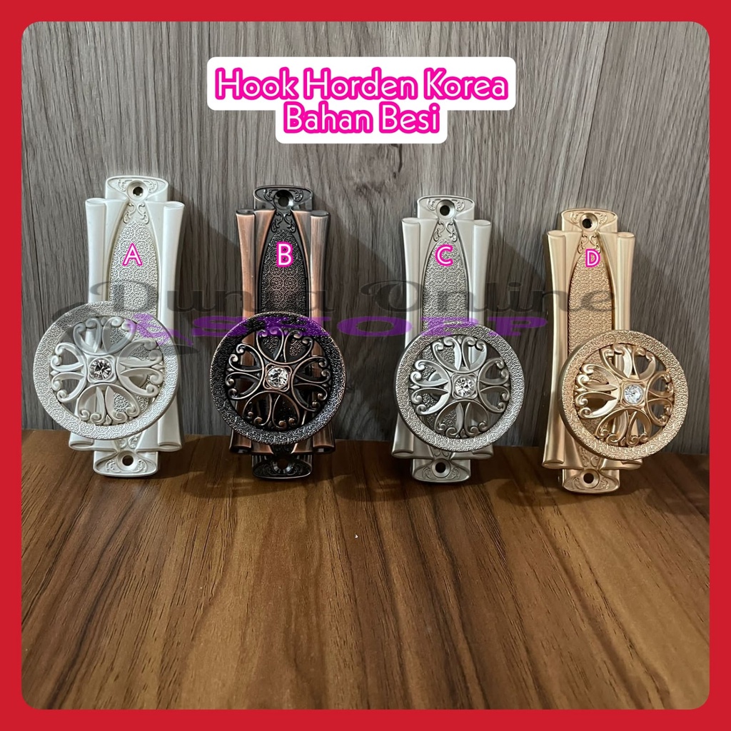 Hook Gorden Mewah / Hook Horden Korea - Bahan Besi Bagus