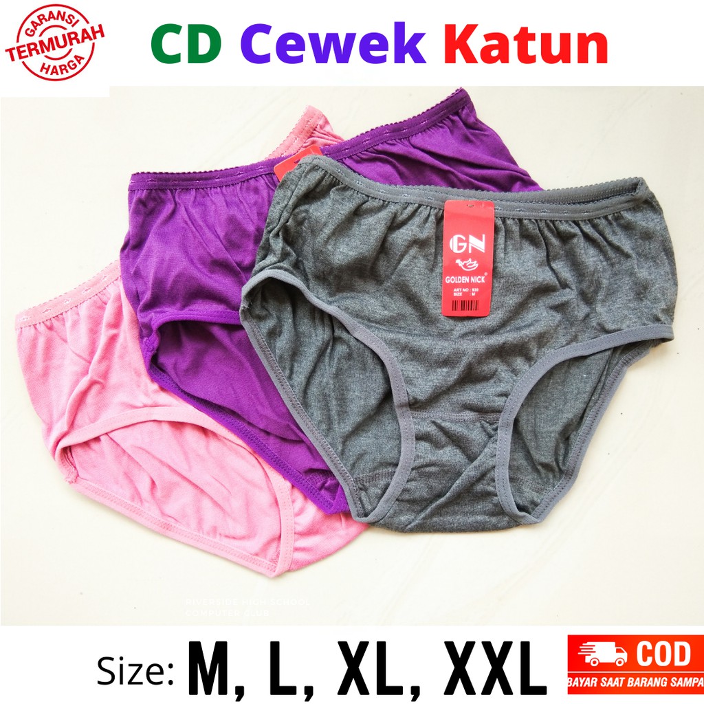 CD Cewek Dewasa / Celana Dalam Remaja Wanita Katun GN Golden Nick / Cawet M L XL XXL