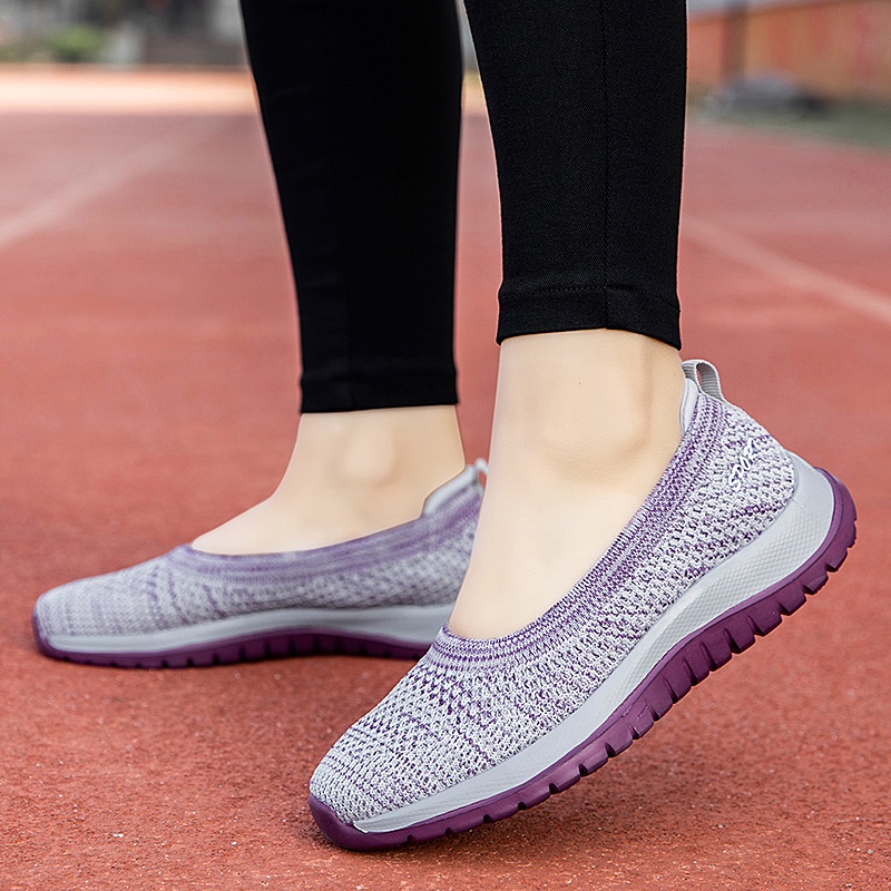 FOKU Sepatu Wanita Santai Sepatu Sneakers Wanita Sepatu Slip On Wanita Terbaru