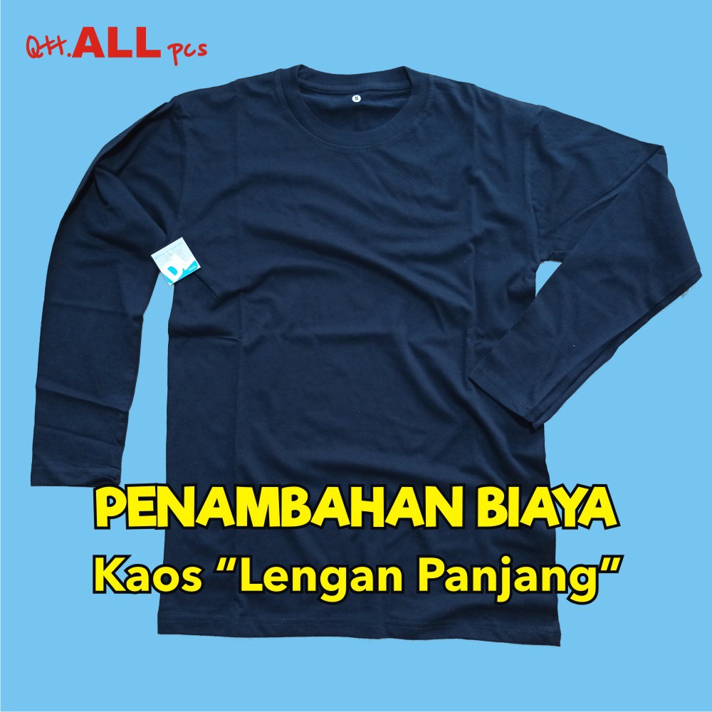 Kaos Lengan Panjang | Kaos Custom Sablon Manual Sablon Satuan Kaos distro rubber plastisol