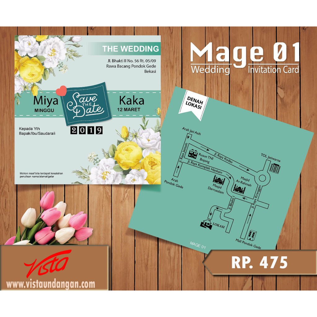 Undangan Nikah Blanko Mage 01 Diy Print