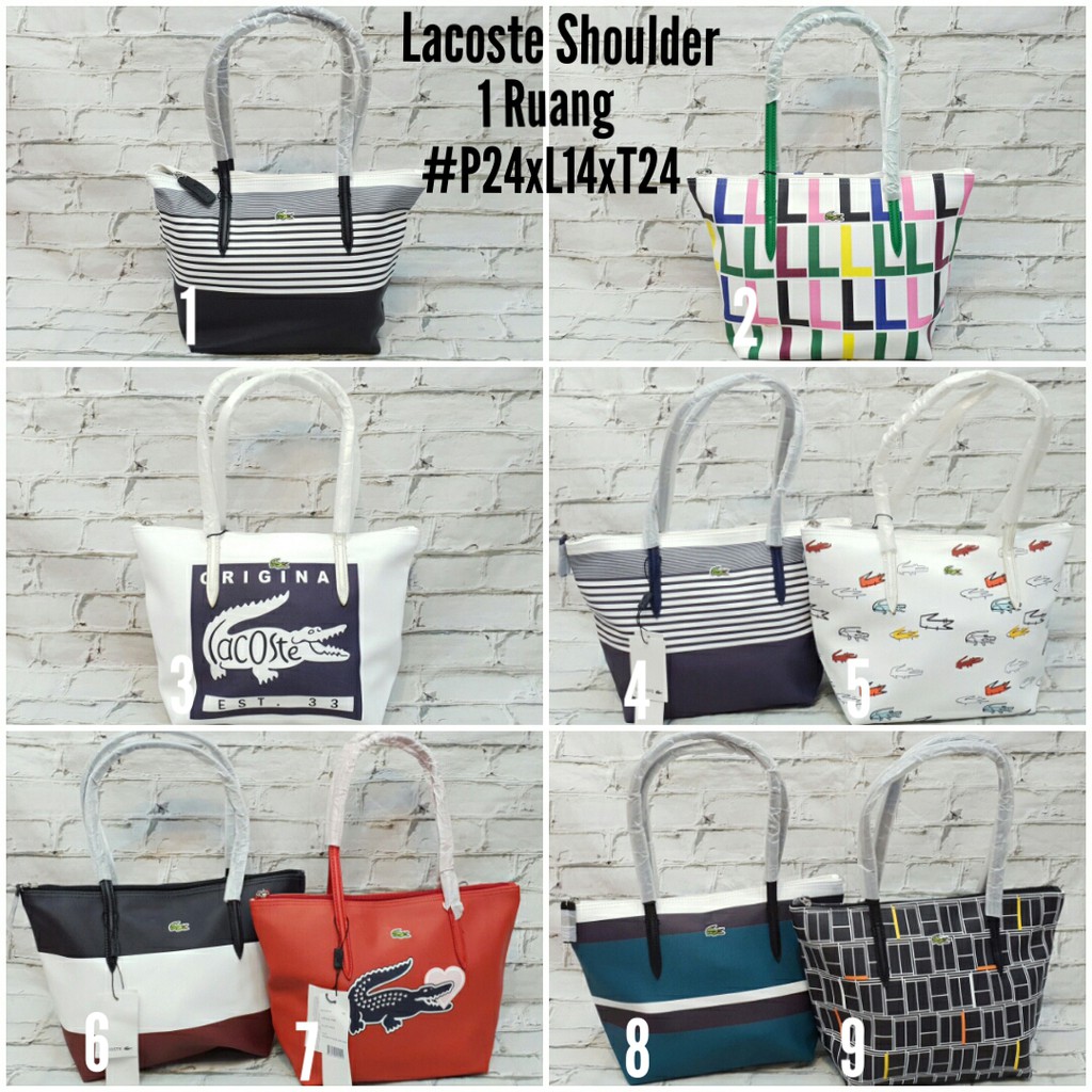 TAS LACOSTE IMPORT PREMIUM QUALITY - TOTE BAG - SHOULDER BAG