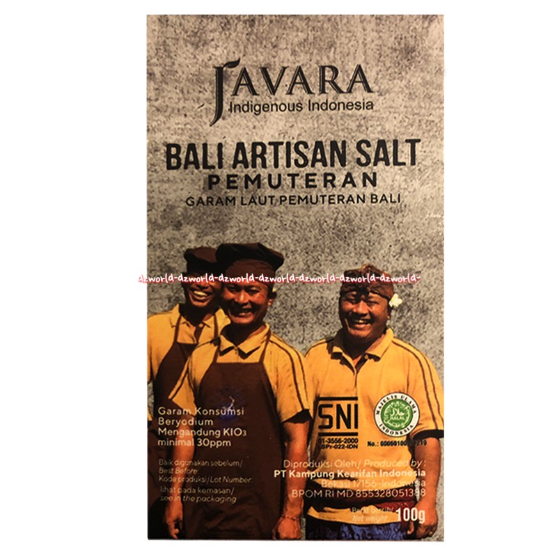 Javara Bali Artisan Salt 100gr Pemuteran Amed Garam Laut Amed Bali Salted Garam Kemasan Exclusive Jafara