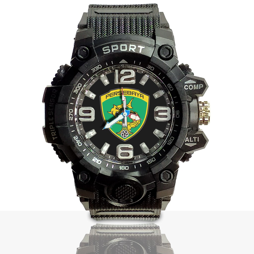 Jam Tangan Custom PERSEBAYA Ruber- Water Resistant