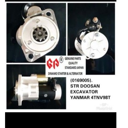 Dinamo Starter GP Doosan Yanmar 4TNV98 4TNV98T 12V 9T