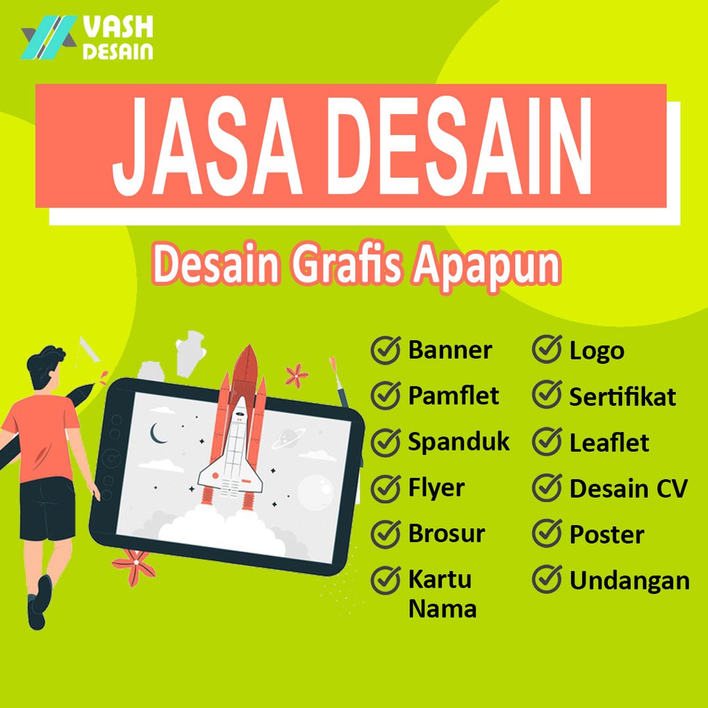 Jual Jasa Desain Banner Pamflet Spanduk Kartu Nama Flyer Brosur