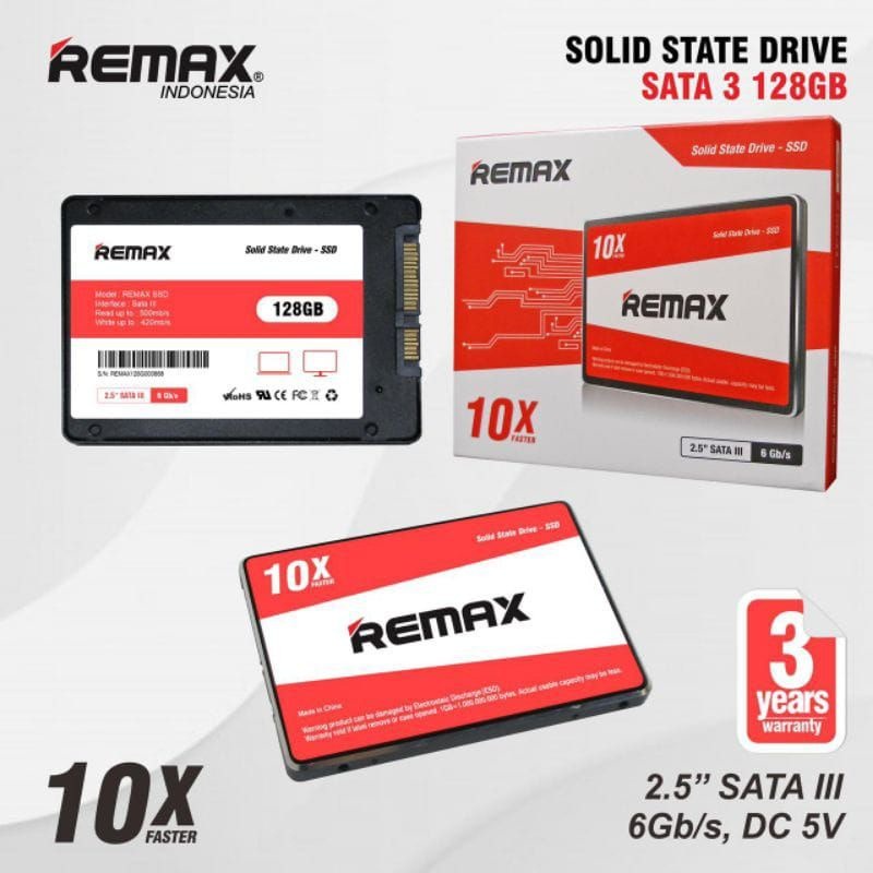 SSD REMAX 128GB 2.5inch SATA III GARANSI RESMI