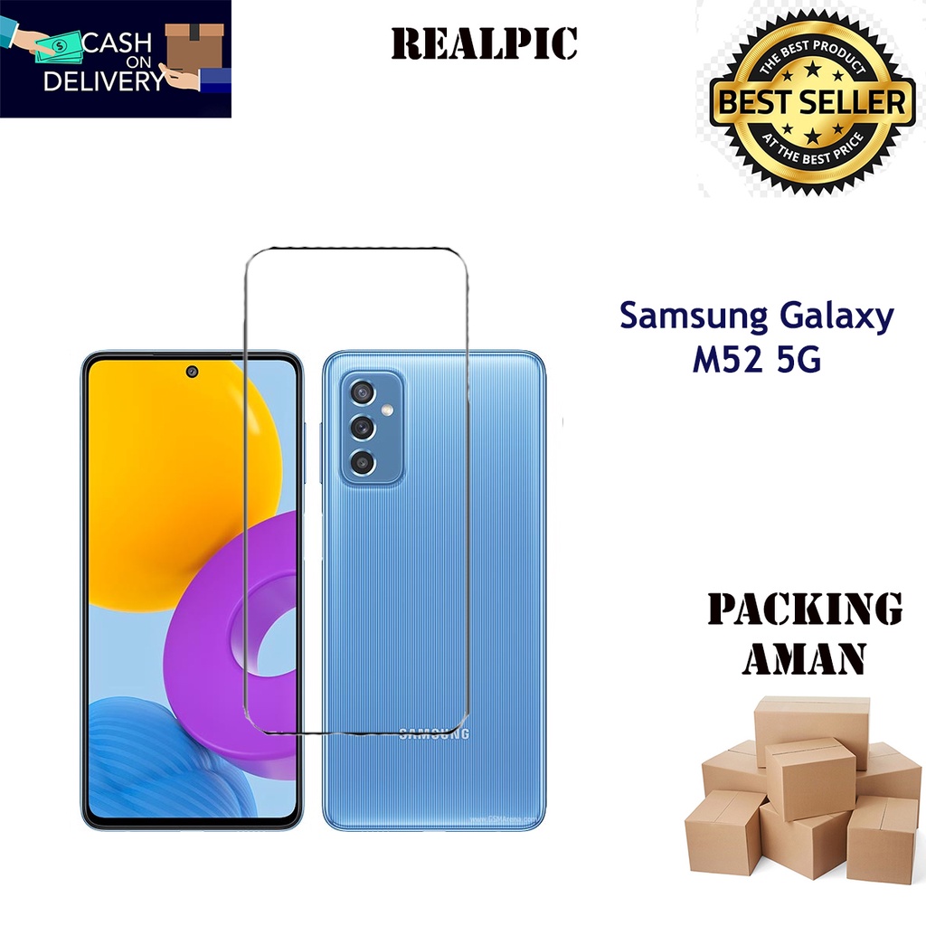 Tempered Glass Samsung Galaxy M52 5G Screen Protector Anti Gores