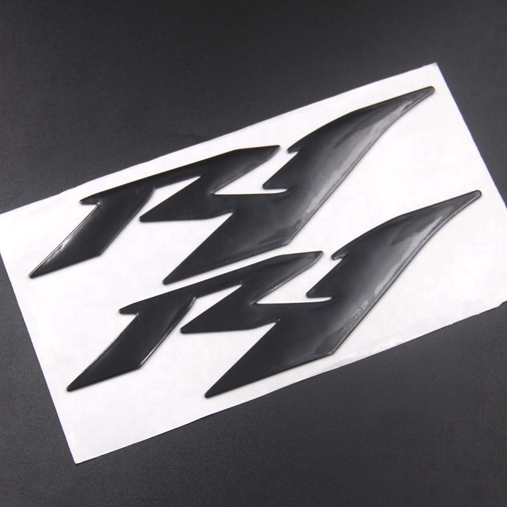 2pcs Stiker Logo Yamaha R1 3d Untuk Dekorasi Motor