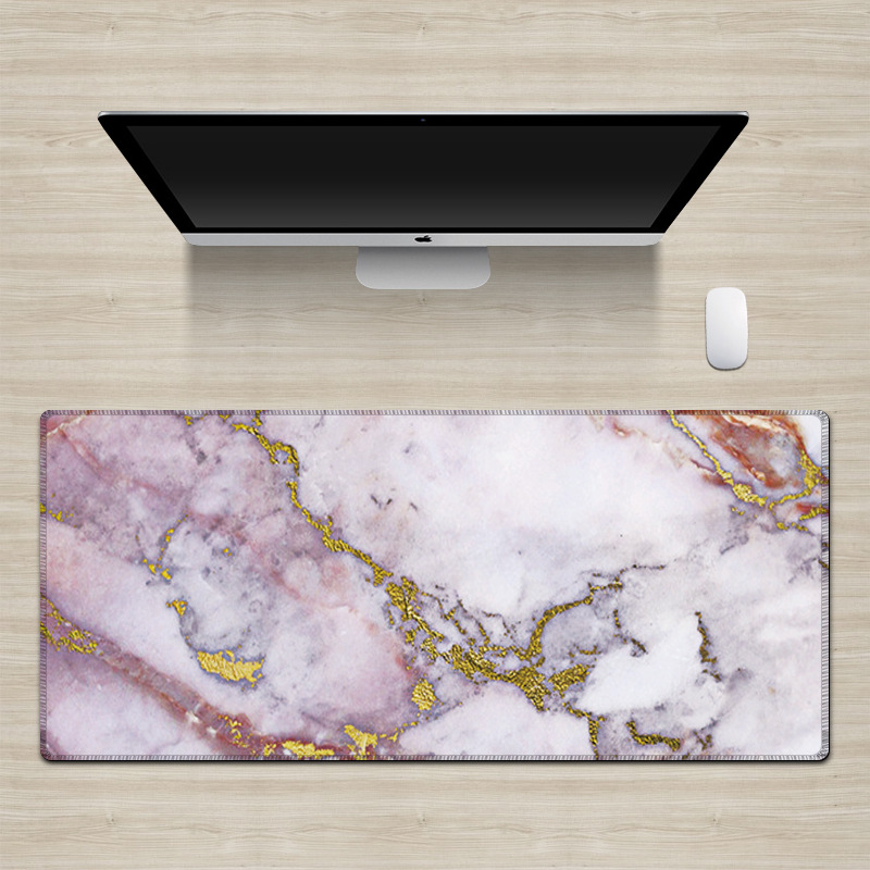 Marble Mouse Pad Stone Grain Trend Long Office Computer Antiskid Mouse Pad Super Long Desk Pad