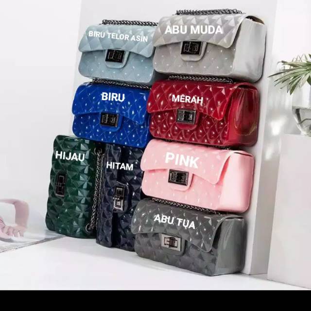 Tas jelly glossy bahan jelly uk 18