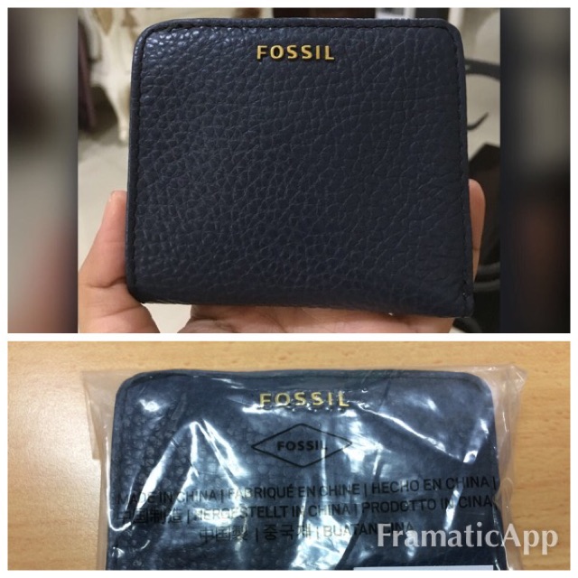 Fossil madison bifold wallet navy