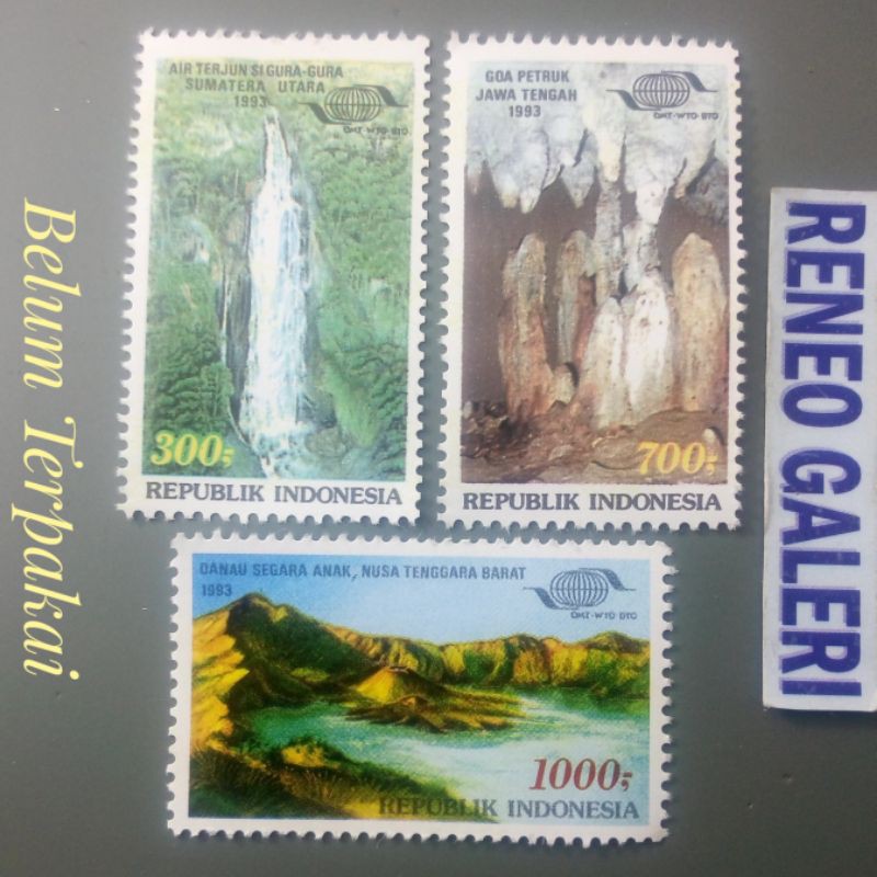 

3pcs. Set Pecahan Lengkap Perangko seri Sidang Umum Pariwisata Sedunia di Bali th 1993 paket Prangko