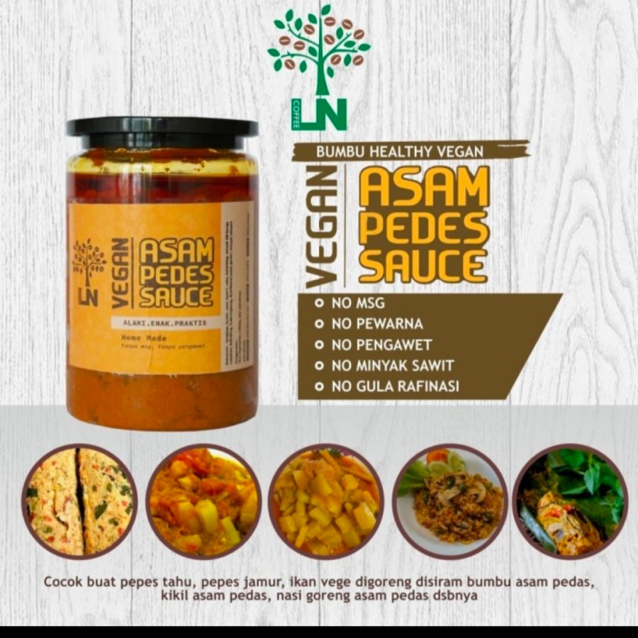 

Premium Vegan Asem Pedes Sauce 250 Gr / Bumbu Tanpa Msg