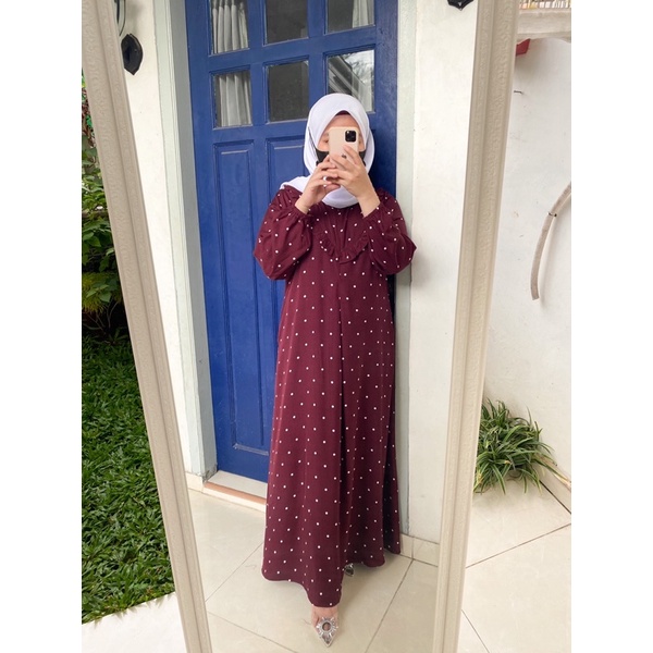 SHANIA DRESS RAYON PREMIUM JUMBO BUSUI HOME DRESS KEKINIAN MURAH BEST SELLER GAMIS MUSLIM WANITA PAKAIAN CEWE CEWEK WOMENWEAR TANGERANG