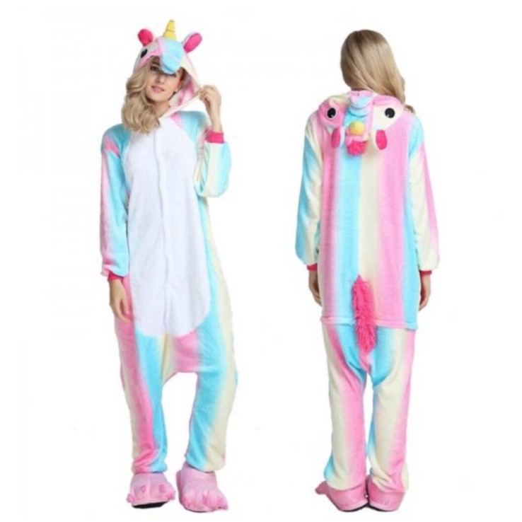 ONESIE UNICORN STAR RAINBOW KARAKTER PIYAMA KOSTUM COSPLAY DEWASA