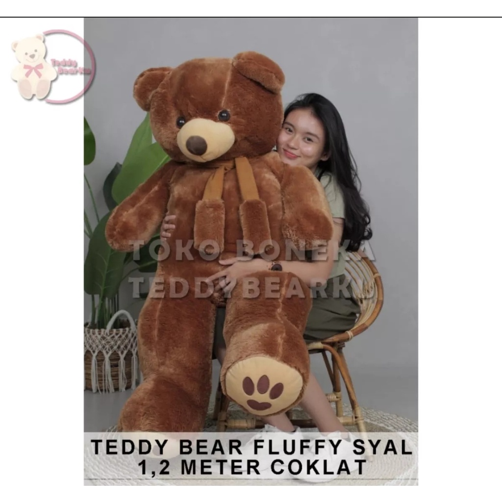 boneka teddy bear plufyy boneka beruang jumbo 1,2 boneka beruang