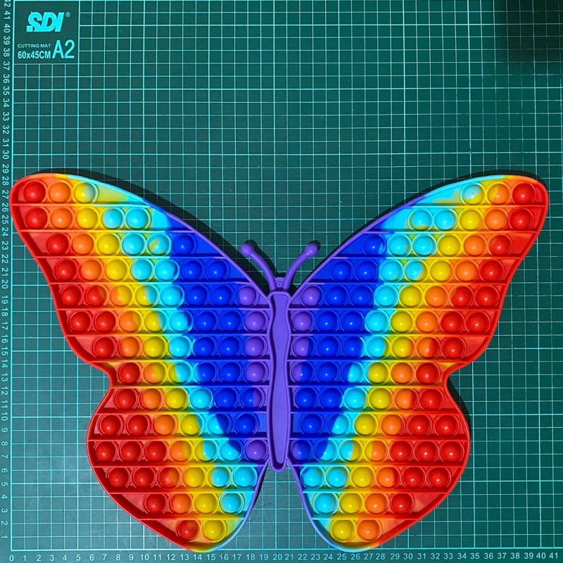 POP IT mainan Fidget Rainbow POPIT jumbo / XXL size-Kupu2